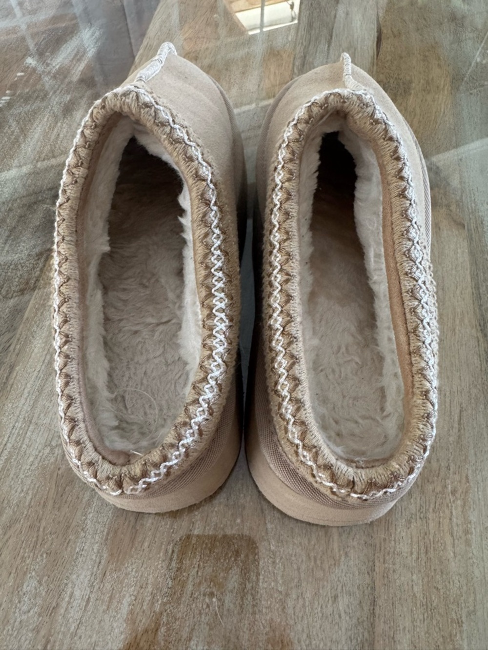 Women’s Cozy Platform Slip-On Slippers - Taupe - Picture 5 of 7